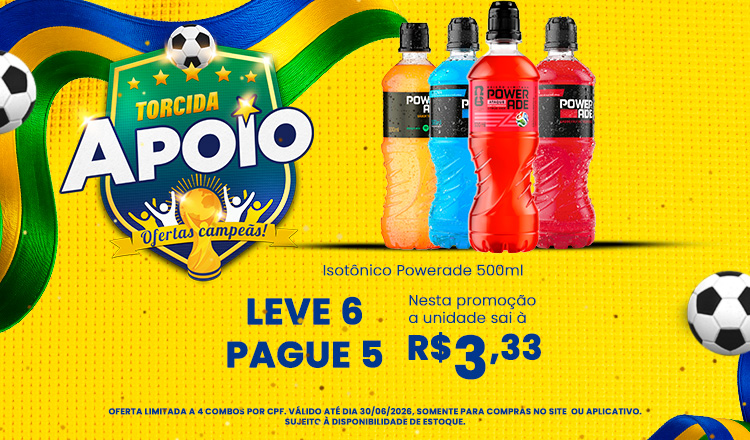 Powerade de 26 ate 30/06